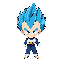 make vegeto super saiyan blue from drangonball super chibi version