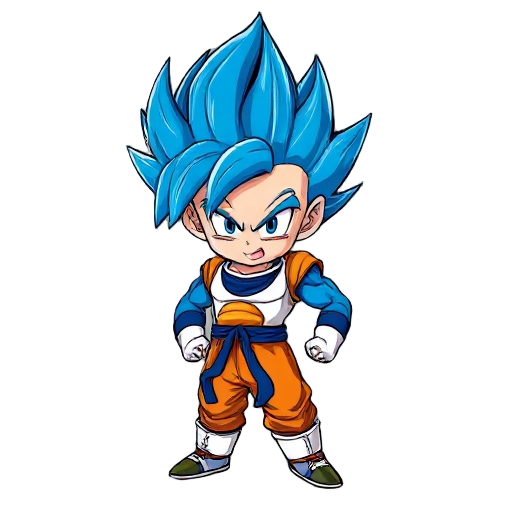 buatkan saya karakter vegeto super saiyan blue dari seri drsgon ball super
