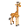 pixel giraffe,  side view, 16bit * 16bit