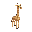 pixel giraffe,  side view, 16bit * 16bit