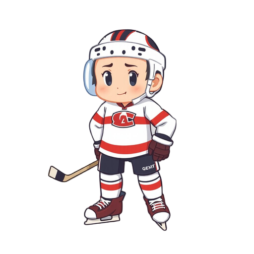 a low res 16 bit hockey sprite with the uniform that looks like a genesis character