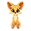 cute fennec fox, idle pose, game-ready, big eyes, big head, small body