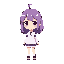 cute girl purpler hair 