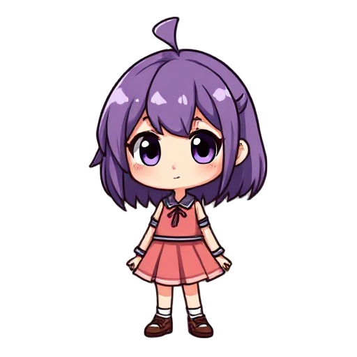 cute girl purpler hair 