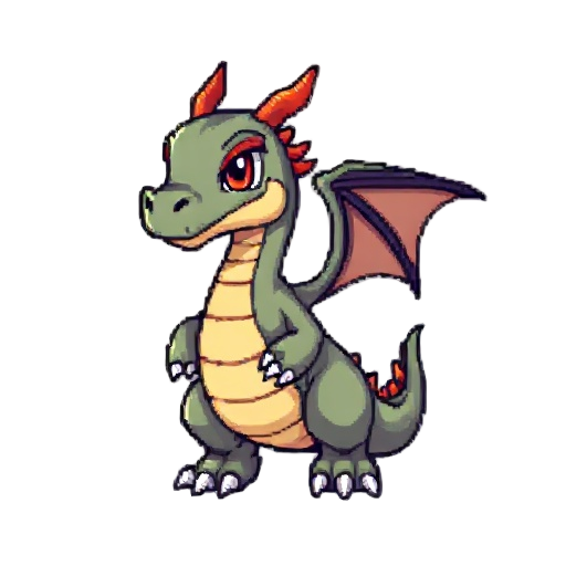 pixelated dragon 