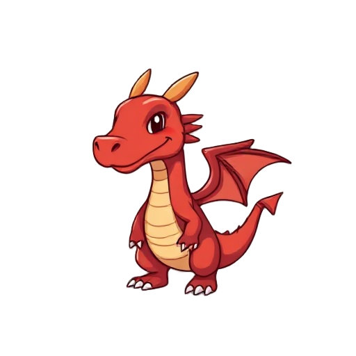 red chibi dragon