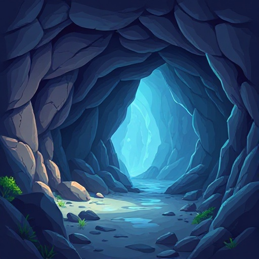 4 layer background for a cave 