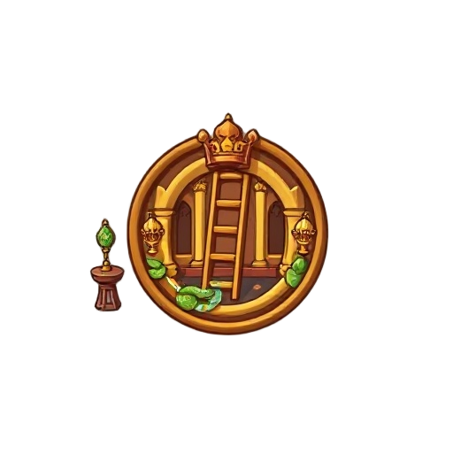 a badge for the game habbo. its a snake&ladder game. the room is sultanpalace 