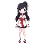personaje femenino, piel blanca bestimenta japonesa pelo negro largo