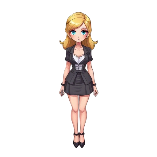 blond and fancy cute woman