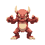 genérame un enemigo para un videojuego que cuando lo toque te haga daño (que tenga un caparazón de pinchos). que sea cuadrúpedo pero que no se le distingan las patas. que tenga el cuerpo como el de un caparazón de mario. que tenga la cabeza pequeña.