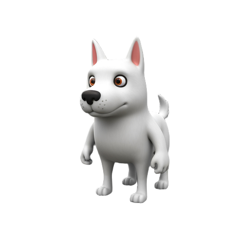 white dog