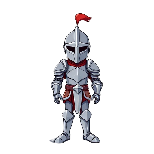 knight in armor for sidescrolling platform game