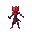 create a cyberpunk red robot spirit with a sword to put in my 2d game.