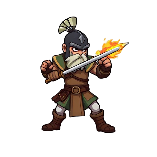 warrior asset sprite idle, walk, attacking, damage, die
