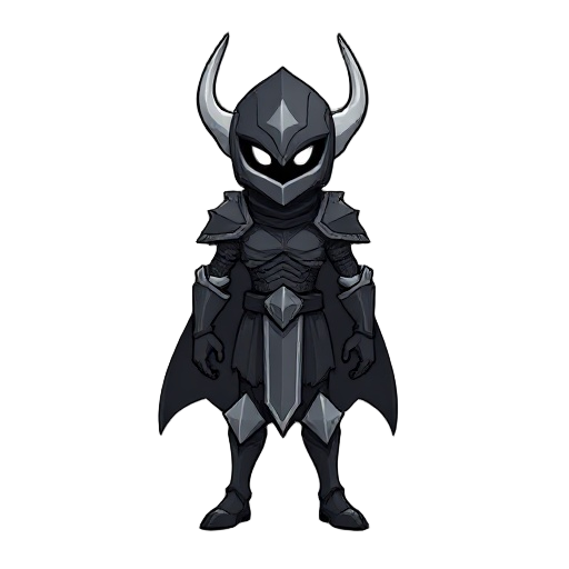 quero uma alma do abismo com olhos brancos o corpo tem que ser todo preto tipo hollon knight 