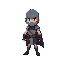guerreiro pixel arte sprite para jogos 