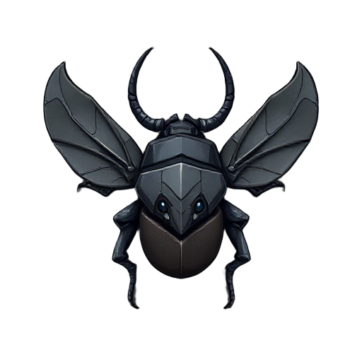 a humanoid warrior beetle in the dark fantasy style, top down view, 16 on 32 pix, grey color 