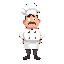 i want a chef with a sad face who is a little chubby.