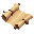 minecraft item texture, rolled ancient parchment scroll with steampunk gear blueprints, bronze and aged paper colors, transparent background, isometric game icon style