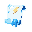 minecraft item texture, glowing certificate with lightning bolt symbol, electric blue and white colors, crackling energy effect, transparent background