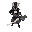 gere um personagem de no máximo 13 x 25 p sendo q ele é um samurai, mas gere sem espada nenhuma e nem escudo