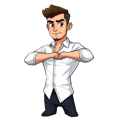 homem, corpo atlético e simétrico. olhos castanhos. cabelo castanho escuro, curto, corte uniforme de máquina. barba curta e densa. terno escuro elegante, camisa branca, gravata fina. pose em "t", braços estendidos lateralmente, postura confiante. estilo j