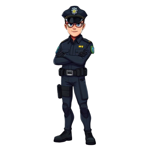 i need a futuristic police officer