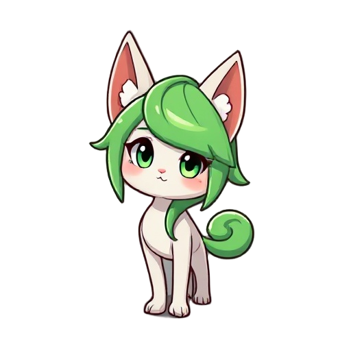 femail ref with green hair