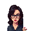 create a female spy, wearing glasses, emerging from behind a wall in secret