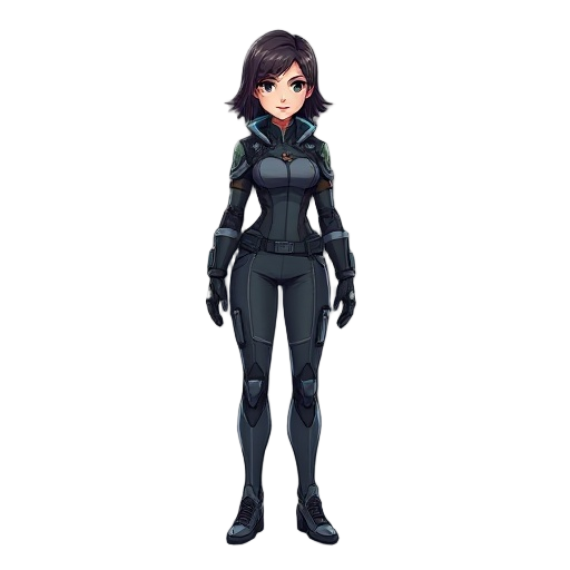 crie uma agente feminina sci fi.
