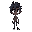 black hair black skin skinny smug
