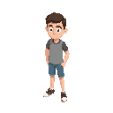 crie uma personagem em visão isometrica.