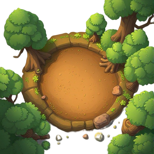 il suolo di un bosco visto dall'alto per un gioco top down. deve essere solo il suolo, senza altri elementi