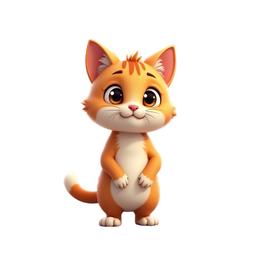 cat standing looking to the right 