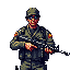 soldier with gun in hand