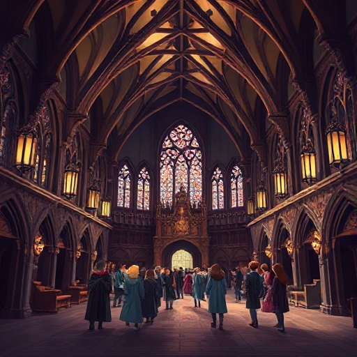 hogwarts great hall like in the films with students