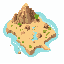 a map with sand and cacteen