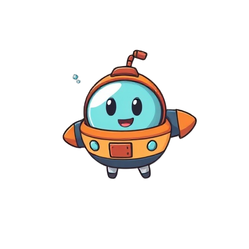 cartoonish space explorer 