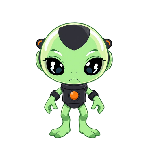 cartoonish space alien