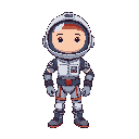 cartoonish space explorer 