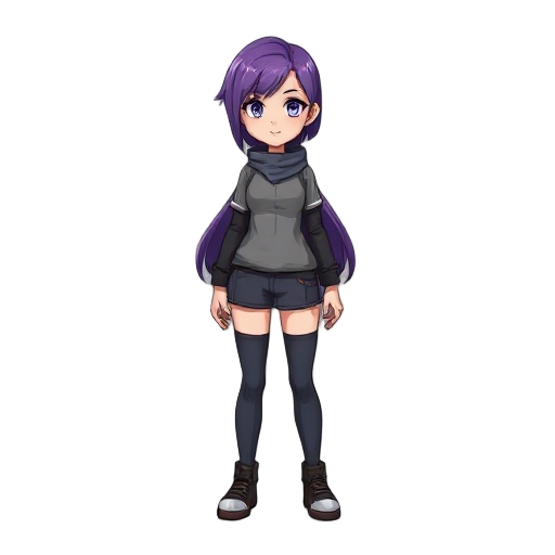 woman with purple hair