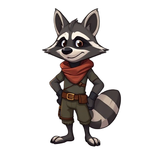 character that is a thief and is a racoon.
