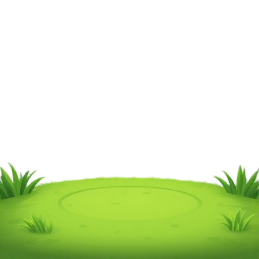 grass for game floor in a line end to end not circle