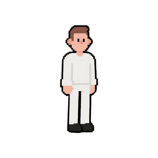 white man with black background