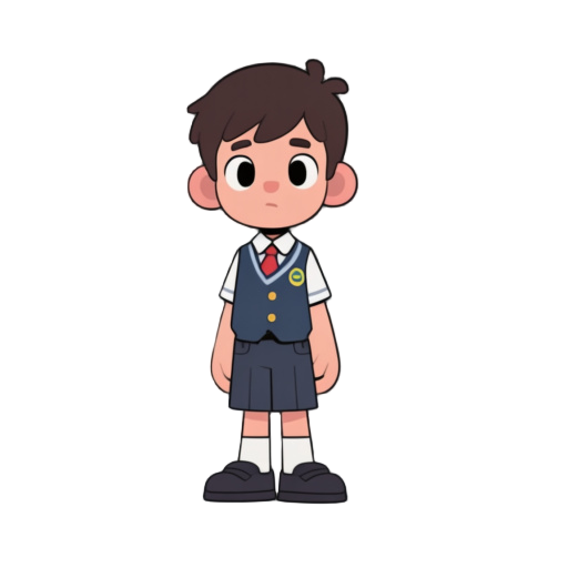 school boy in dress