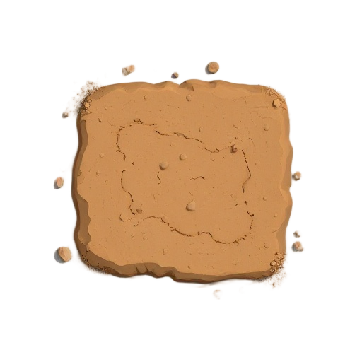 a tile of dirt topdown view in 3d