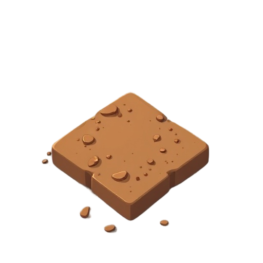 a tile of dirt cartoon style