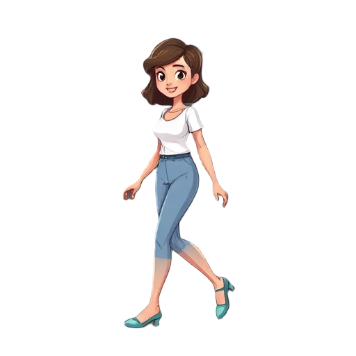 can you please make a walking sprite of a woman