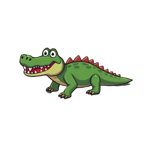 crie um crocodilo bem piqueno e fofo 